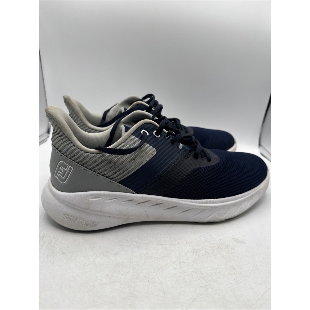 FootJoy Flex Spikeless Golf Shoes 56285 Men's Size 9.5 Navy Gray White Comfort - Picture 3 of 7